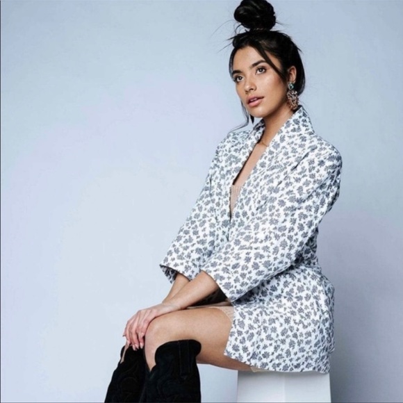 Clad + Cloth Jackets & Blazers - Bobbie Wren, Clad + Cloth • Quilted Open Front Floral Jacket, 100% Cotton, Med